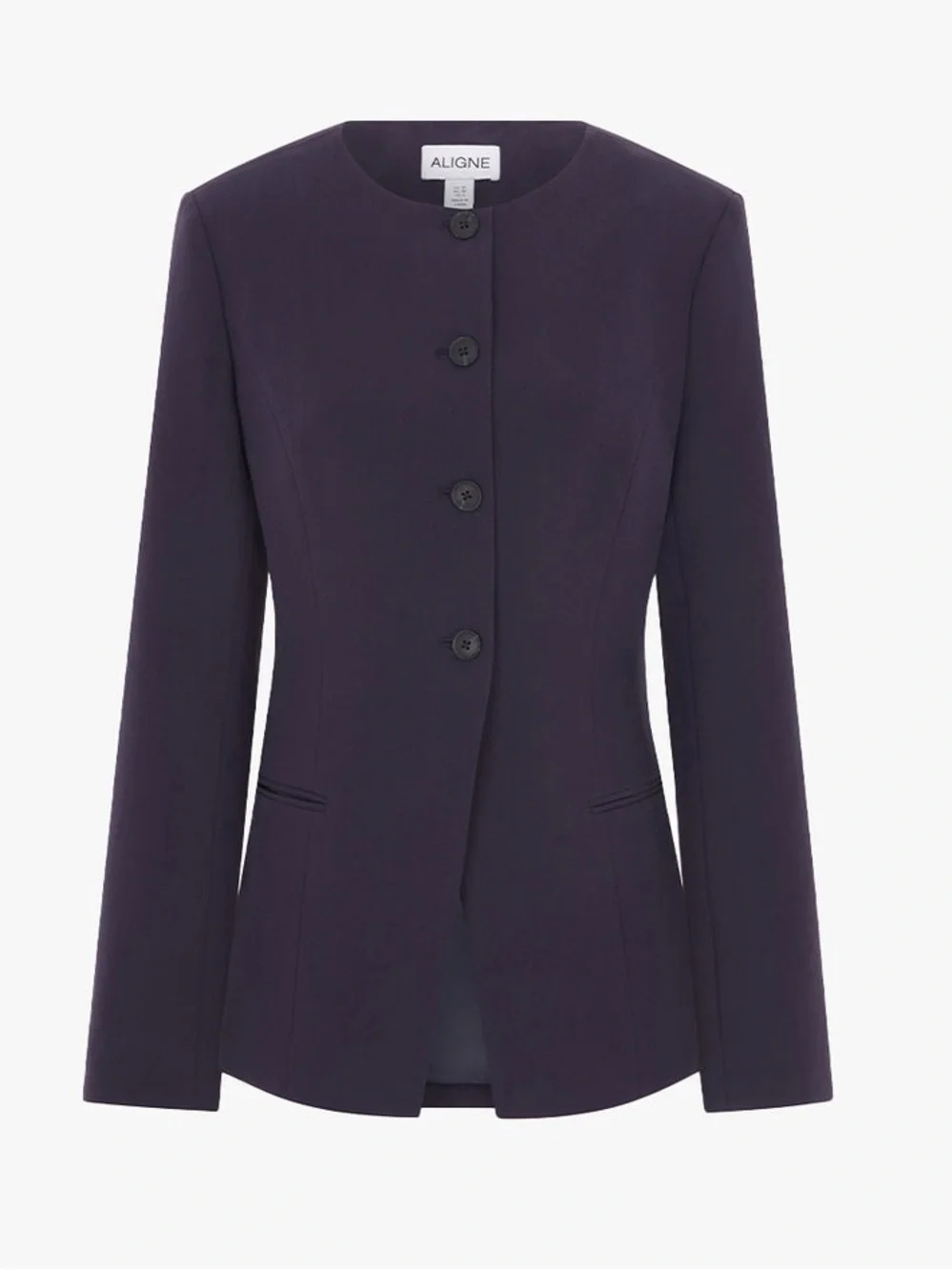 Aligne Daphne Waisted Blazer in Navy Blue